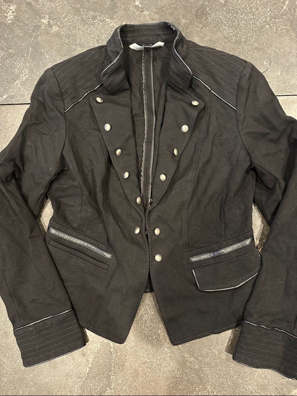 White House Black Market Black Military-Style Blazer